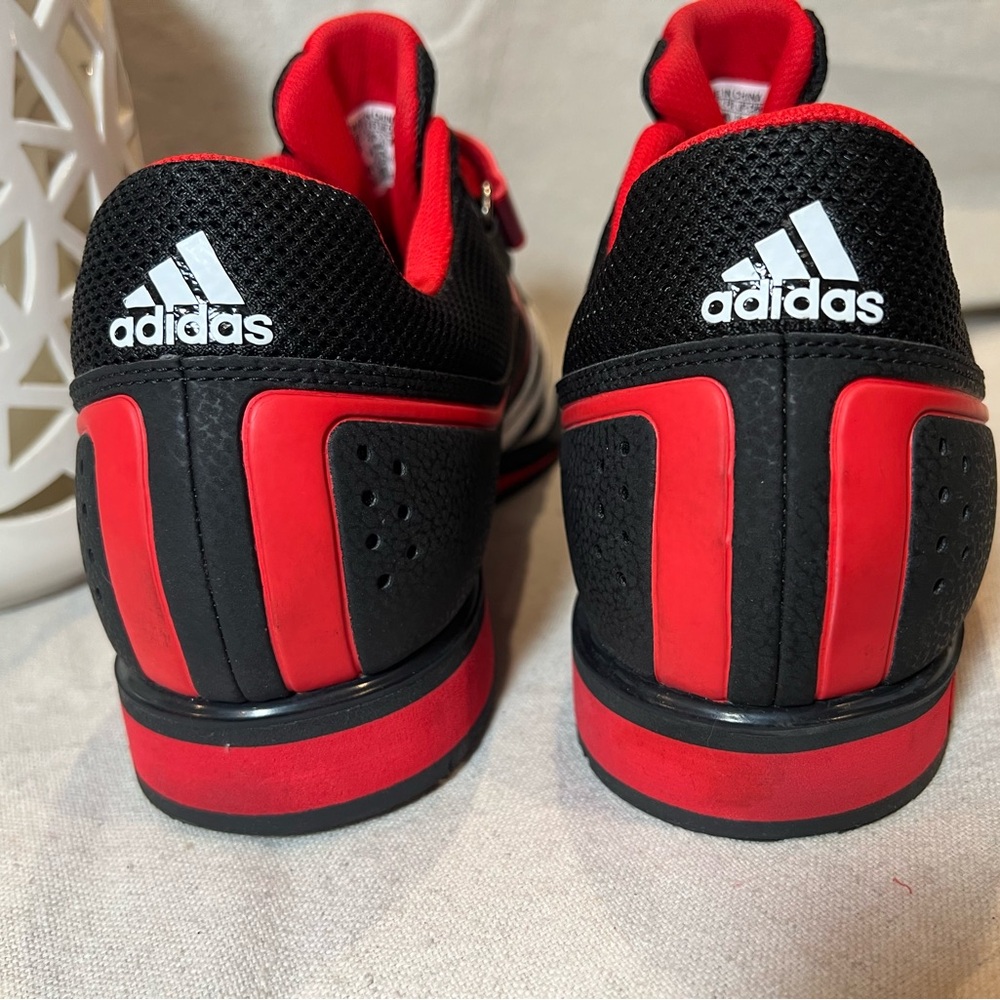 Adidas Men's Black and Red Powerlift Sneakers - Picture 4 of 10